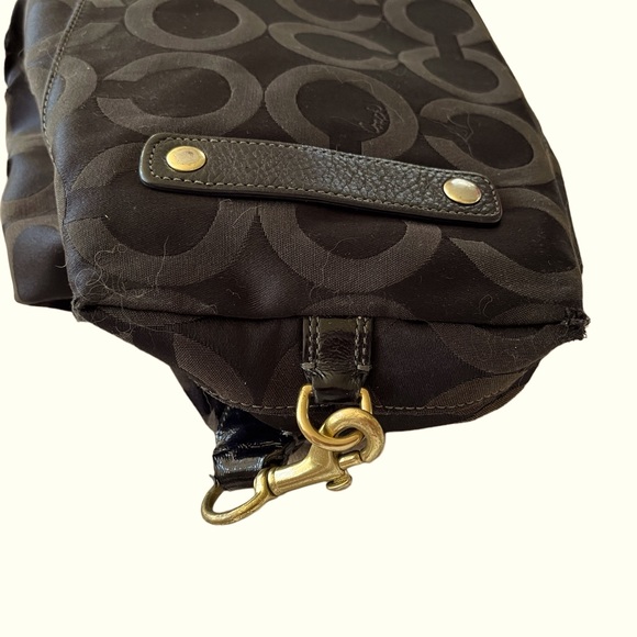 Coach Bag/Coach Madison Black Jacquard Sabrina Handbag Satchel all gold hardware - Picture 10 of 12